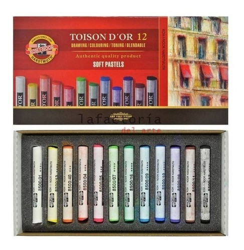 Pastel Toison D´or X 12 Caja Pasteles Oleo Dor Tiza Kohinor 0
