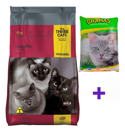 Three Cats Gato Castrado 10,1kg Mas Regalos Y Envio 0