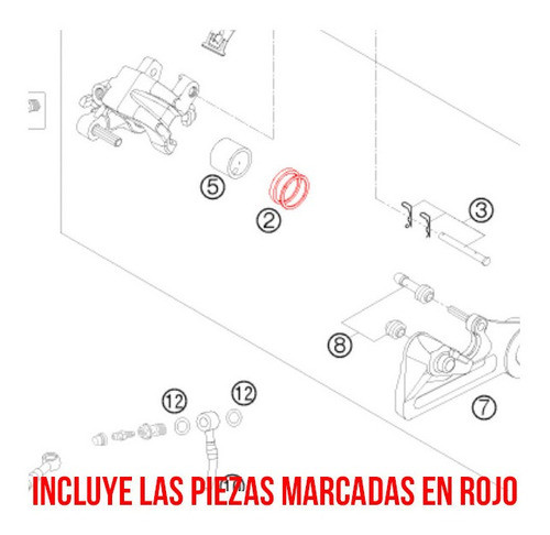 Kit De Oring De Morzada Trasera Ktm Sx 125 250 Original 1