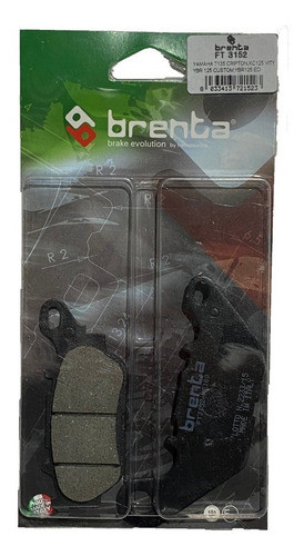 Pastilla Freno Brenta Ft3152(fa464) Yamaha New Crypton Del 0