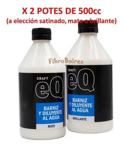 Barniz Y Diluyente  Eq Arte X 1000 Cc Pintura Decorativa 1