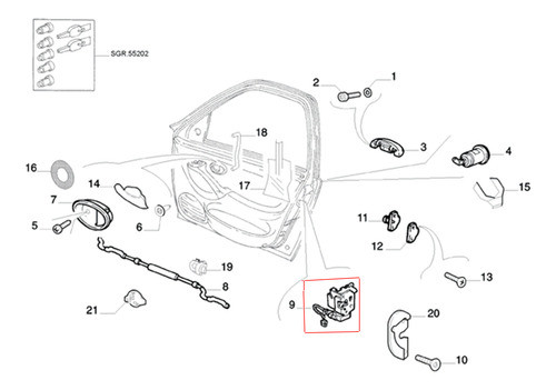 Cerradura De Puerta Del Der Fiat Strada 2001 Al 2004 1