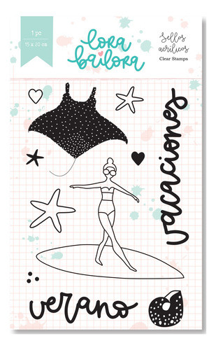 Scrapbooking Sello De Silicona - Surfera - Lora Bailora 0