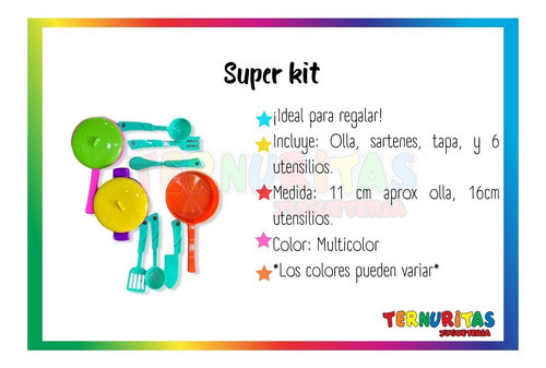 Super Kit Cocina De Juguete Sarten Comida Jugar Irv Toys 1