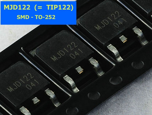 Kit X4 Mjd122 Tip122 Smd Transistor Darlington Npn 100v 5a 1