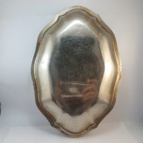 Fuente De Acero Inoxidable Ovalada Bandeja 1