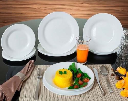 Plato Hondo Menu 23cm Nadir Opalina Apto Microondas Set X12 1