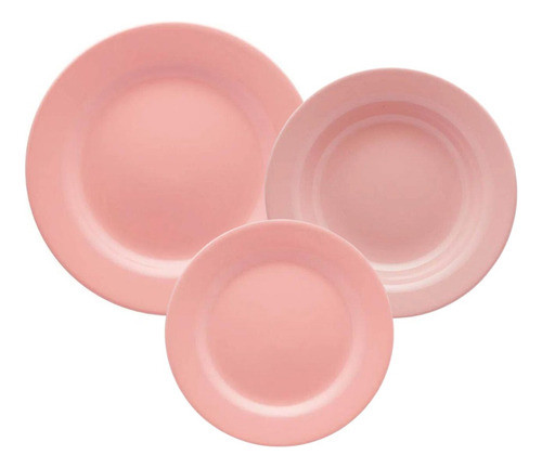 Juego De Platos 12 Piezas Rosado 1