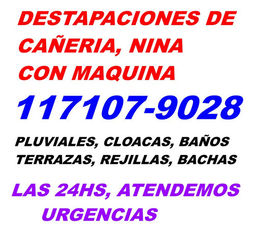 Destapa Cloaca Con Maquina En Barracas, San Telmo 0