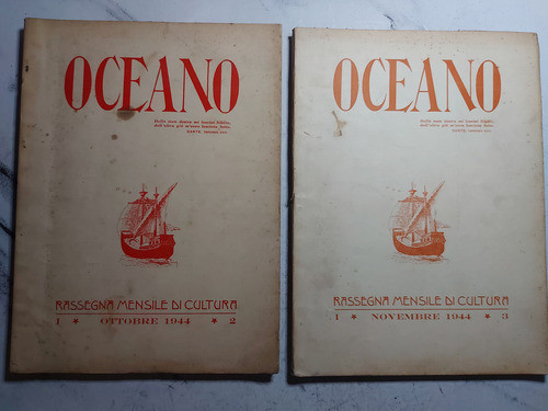 Revista Cultura Italiana Oceano 1944. Lote De 5. Ian1597 1