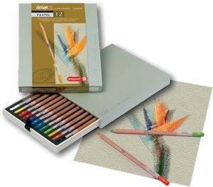 Lápices De Tiza Al Pastel Bruynzeel Estuche De Madera X 12 0