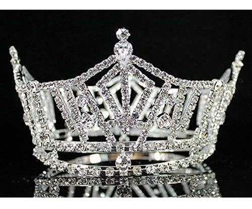 Janefashions Miss America Corona Claro Rhinestone Austriaco 1