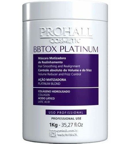 Botox  Matizador Prohall Bbtox Platinum 0