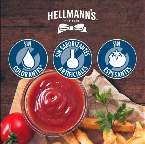 Ketchup Hellmanns Sobrecito Individual Aderezos Dp X60g 1