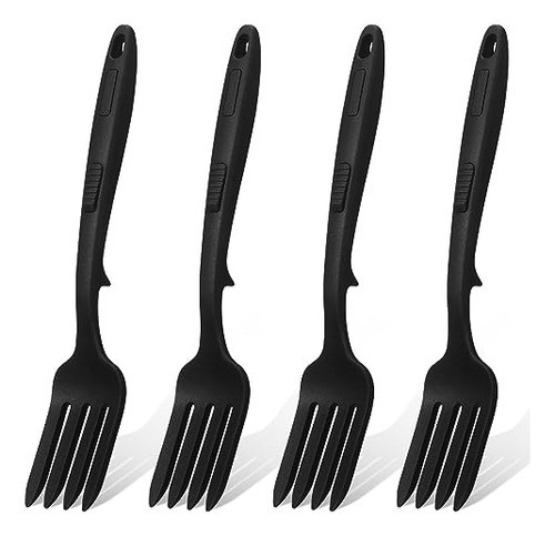 Tenedor Flexible De   Negro Resistente Al Calor De 4 Pi... 0