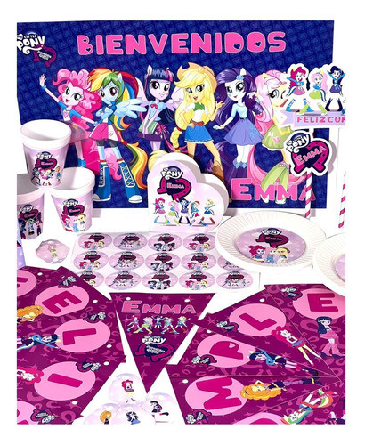 Cotillón Infantil Personalizado X 25 Equestria Girls 0
