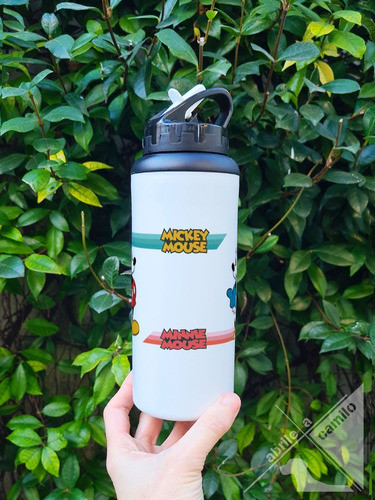 Botella Deportiva Mickey Minnie Retro 500cc Térmica Frío/cal 1