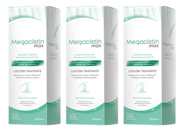 Megacistin Max Loción Anticaida X 120 Ml Combo X 3 Unidades 1 Megacistin Max Loción Anticaida X 120 Ml Combo X 3 Unidades 1