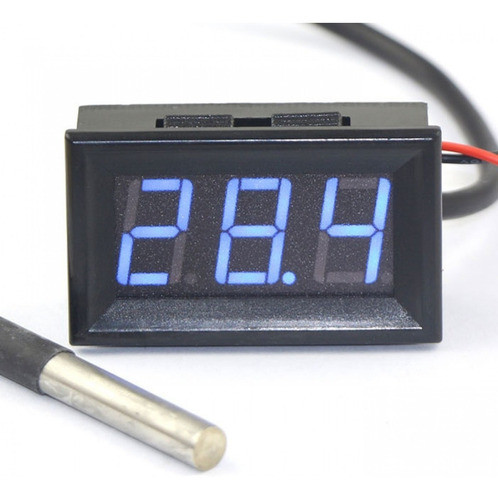 Medidor Temperatura Termómetro Digital Autos Motos 12v - Color Azul 1