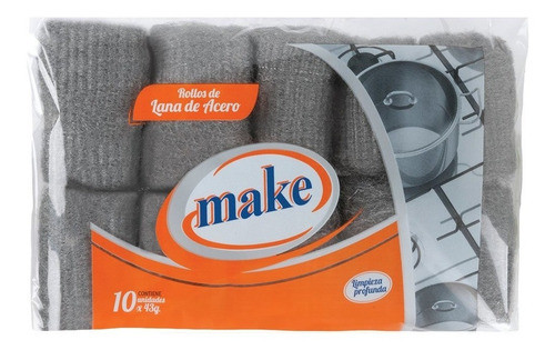 Rollo Lana De Acero Virulana Make ( 15 Pack De 10 Rollos C U 0
