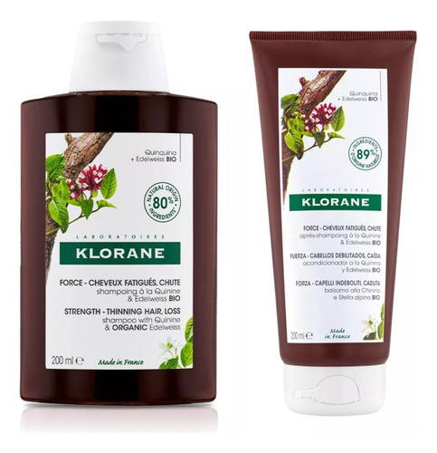 Combo Klorane Anticaida Quinina Shampoo+acondicionador 200ml 0