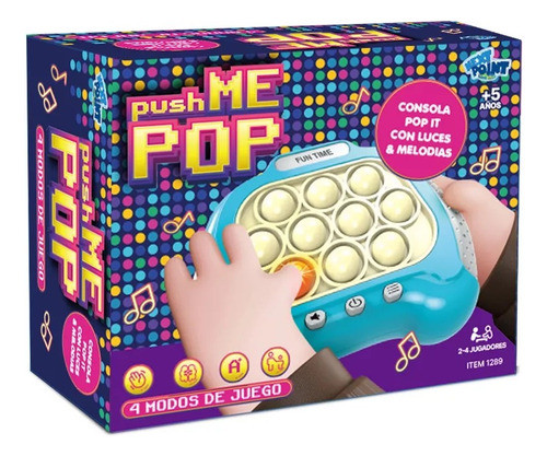 Push Me Pop It Electronico 4 Modos Juego Con Luz Sonido 0