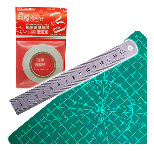 Kit Para Modelismo Regla Base De Corte Cinta De Enmascarar 0
