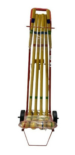 Juego De Croquet 90 Cm. En Carro De 4 Palos Rayuela 0