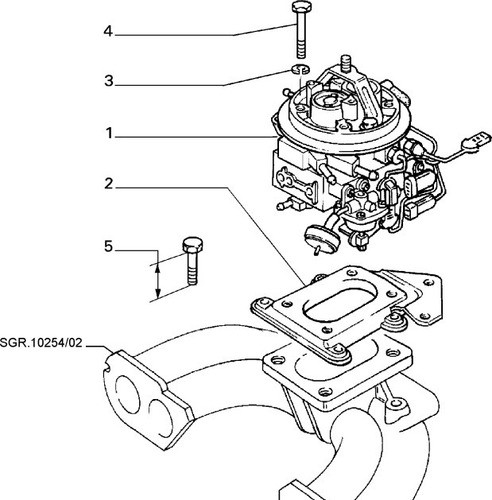 Base Goma Carburador Fiat Uno 70s 7684518 1