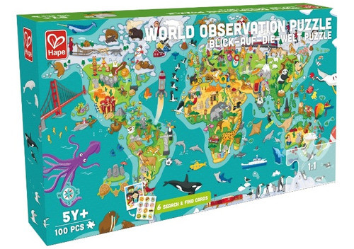 Puzzle Observación El Mundo 100 Piezas Hape 0