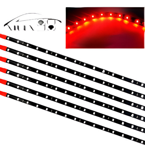 6 X 15 Smd 12v 30cm Alta Potencia Impermeable Del Coche Moto 0