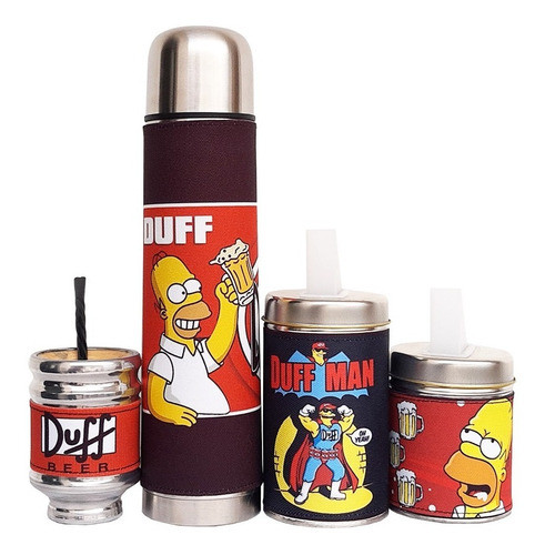 Set Matero Equipo Kit De Mate Los Simpson Duff, S/b, Marbry 0