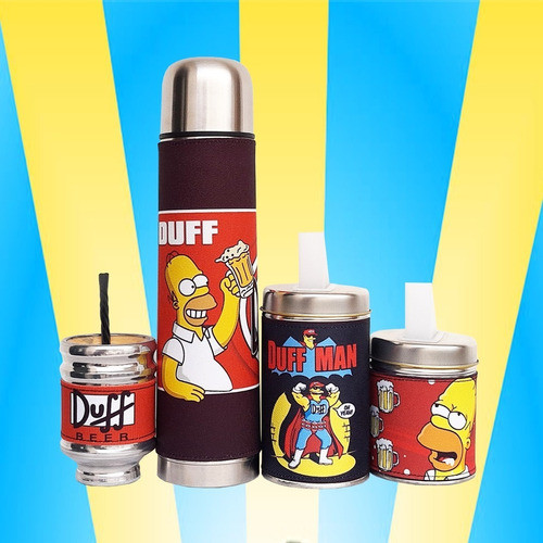 Set Matero Equipo Kit De Mate Los Simpson Duff, S/b, Marbry 1