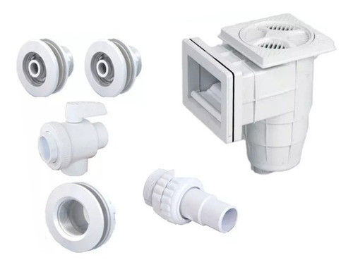 Kit Para Pileta Fibra De Vidrio Vulcano 2 +mv2  Skimmer Mini 0