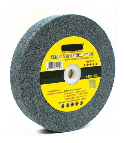 Piedra Esmeril 5'' Profesional Repuesto P/ Amoladora Banco 0
