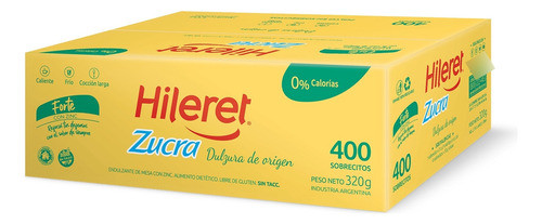 Pack X6 Edulcorante Hileret Zucra 400 Sobres 0