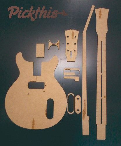 Combo Plantilla Guitarra Les Paul Jr Doble Cut - Luthier - 0
