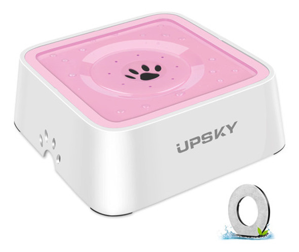 Tazon De Agua De 2l Para Perro, Antiderrame, Lento, Rosa 0 Tazon De Agua De 2l Para Perro, Antiderrame, Lento, Rosa 0