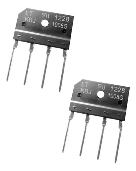 Pack X 2 Diodo Puente 800v  10a Kbj1008g  = D10xb80 0