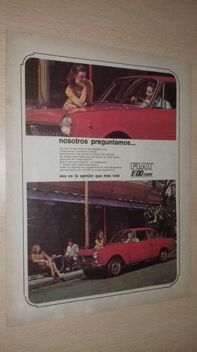 P496 Clipping Publicidad Fiat 1500 Coupe Año 1967 0