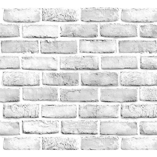 Papel Adhesivo Ladrillo Blanco Tapiz Decorativo 0
