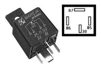 Relay Mini Univ. 24v 30a 4 Terminales Frenos 0