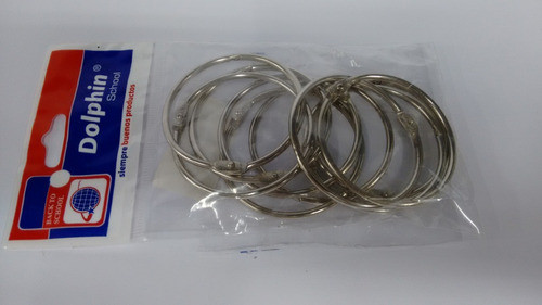 Aros Metálicos Dolphin Para Carpeta 60 Mm Blister X 10 U 1