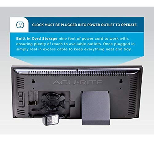 Reloj Led De Gran Tamaño Acurite 76100m Con Temperatura Int 1