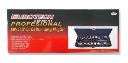Juego Extractor Tapones Carter Caja Metalica 19pzas Eurotech 1