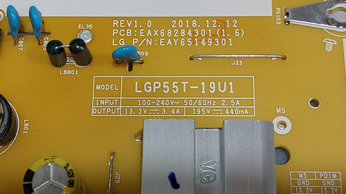 Fuente Tv LG 55um7400psa 55um7400 Lgp55t-19u1 Eax68284301 1