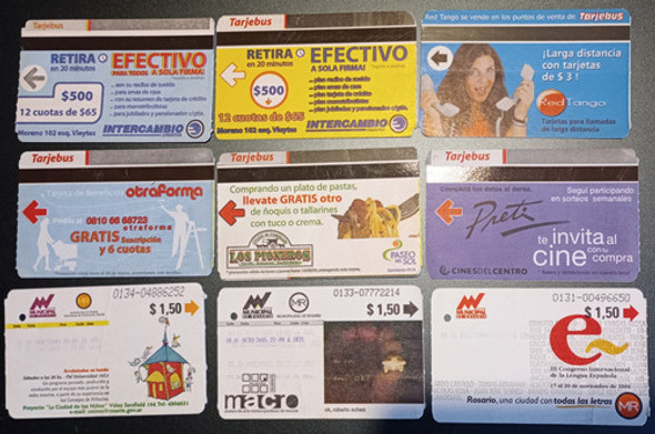 Tarjetas Transporte Varios Nacionales. Lote X 52 Uni 0