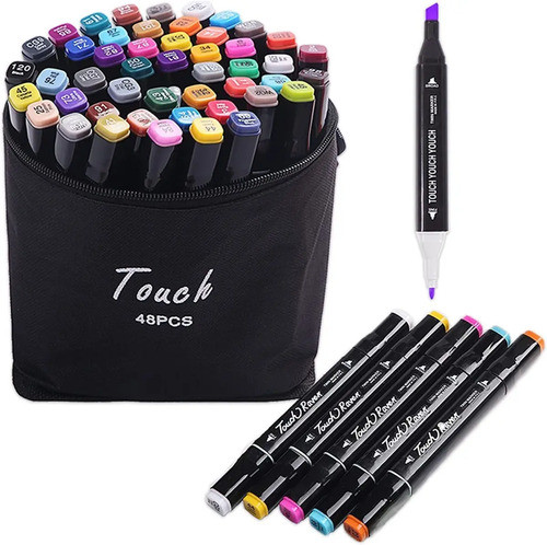 Drypens Marcador 48 Tonos Doble Punta Gruesa Fina Pintar 0