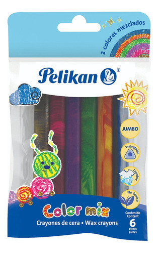 Crayola Pelikan Jumbo Gruesas Mix X6 Serviciopapelero 0