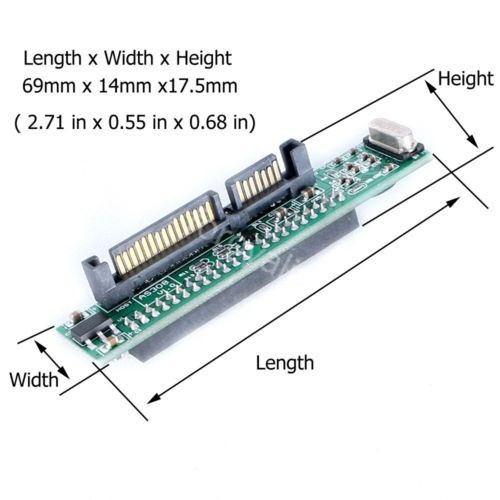44 Pin 2.5'' Ide Hdd Ssd Laptop Hard Drive Hembra A 7 + 15 P 1